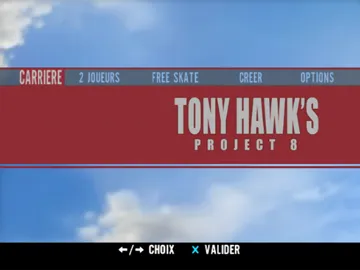Tony Hawk's Project 8 screen shot title